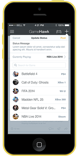 GameHawk iPhone & Android App
