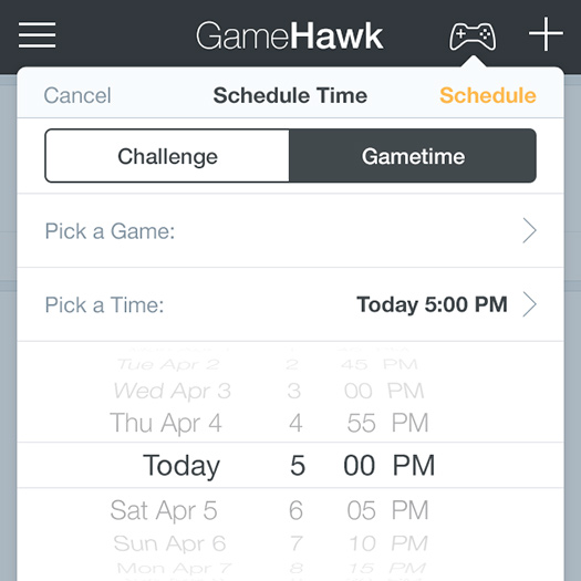 GameHawk iPhone & Android App Screenshot